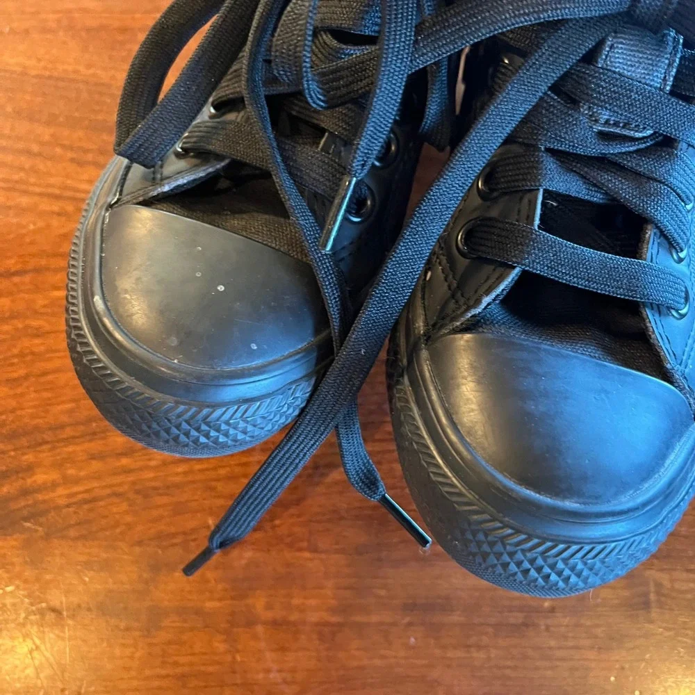 Converse Chuck Taylor All Star Street High Top Kids Shoes Triple Black sz 11